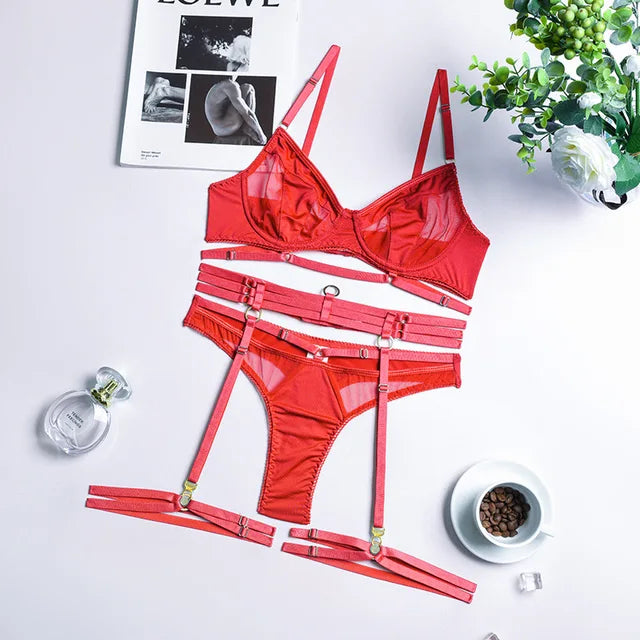 ADRIANA | Ensemble de lingerie français 3 pièces