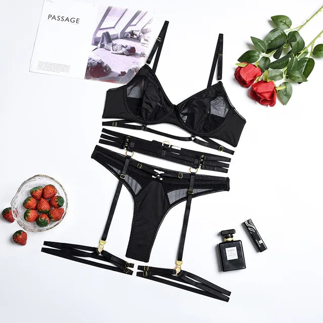 ADRIANA | Ensemble de lingerie français 3 pièces